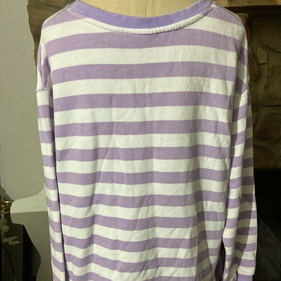 ANDEAWY PURPLE/WHITE STRIPED SWEATSHIRT / SZ XXL - Picture 3 of 6